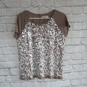 Ann Taylor Loft glam tee size medium